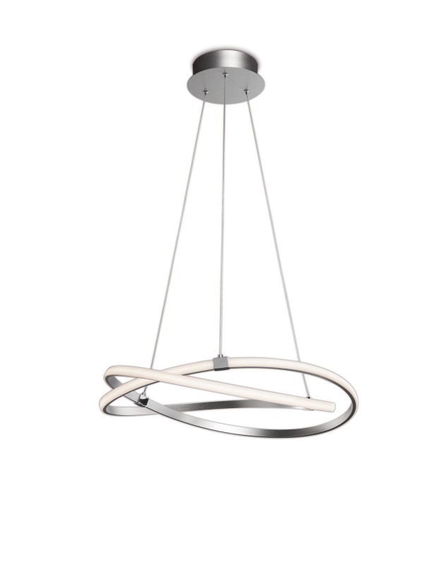 Pendant 42W LED 3000K, 3400lm, Dimmable Silver/Polished Chrome/W - Click Image to Close